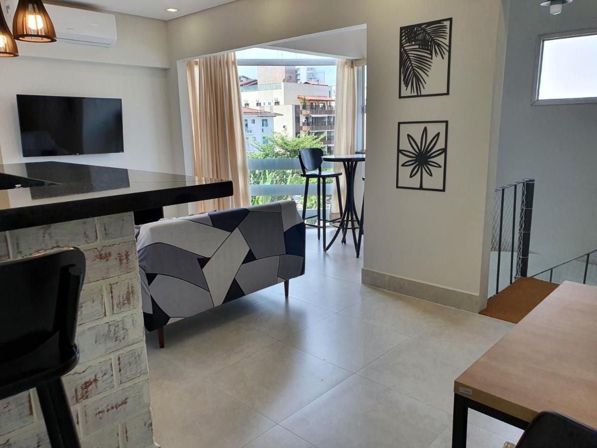 Lindo dúplex Guarujá 2 quartos a 300 mts praia Enseada Exterior foto